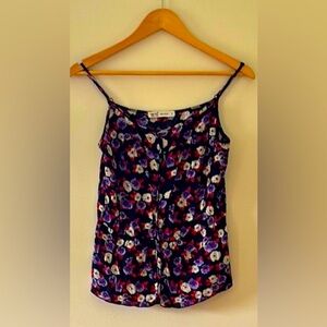 Kirra Purple Floral Y2K Camisole Tank Top Blouse Summer Women’s Size Large L